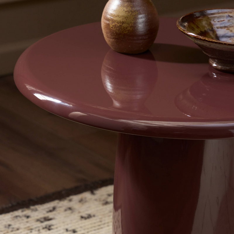 Bossa End Table - Plum Lacquer