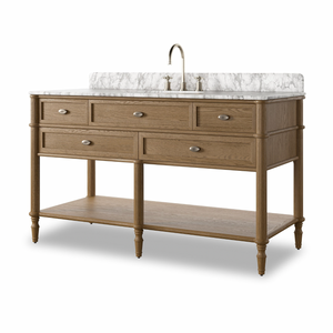 Toulouse Single Wide Vanity - Washed Blonde Oak