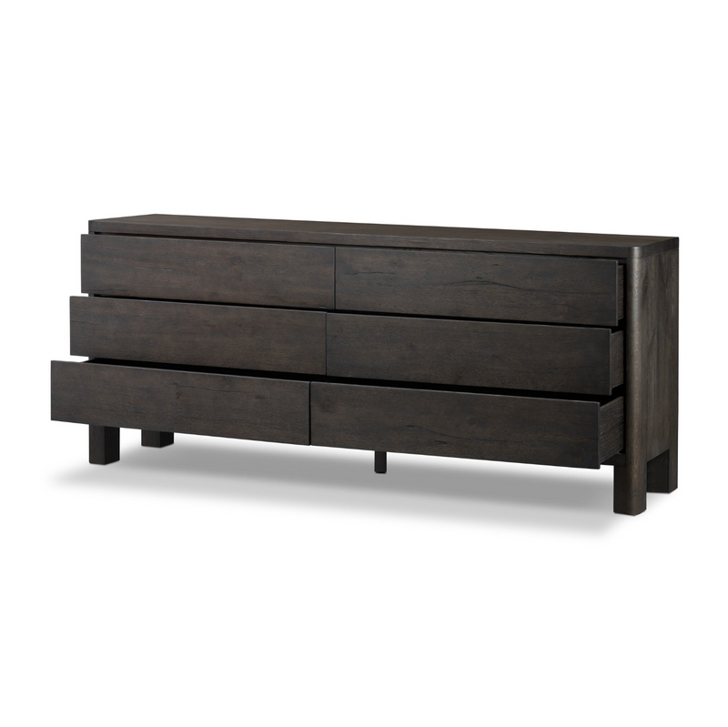 Noeline 6-Drawer Dresser - Smoked Black Oak
