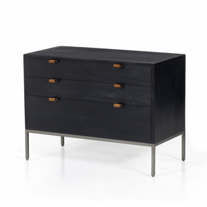 Trey Large Nightstand - Black Wash Poplar