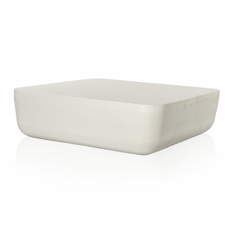 Basil Square Outdoor Coffee Table - Matte White