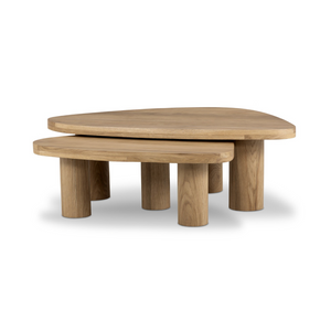 Zion Nesting Coffee Table Set - Natural Oak