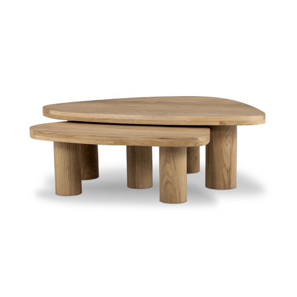 Zion Nesting Coffee Table Set - Natural Oak