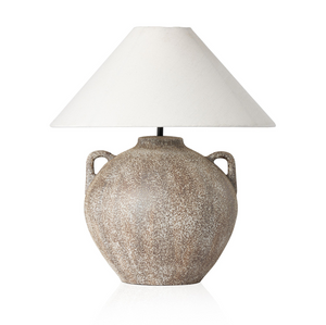 Mays Table Lamp - Vintage Brown Porcelain Ceramic