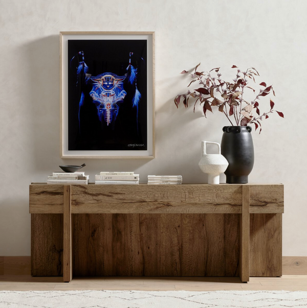 Bingham Console Table - Rustic Oak Veneer