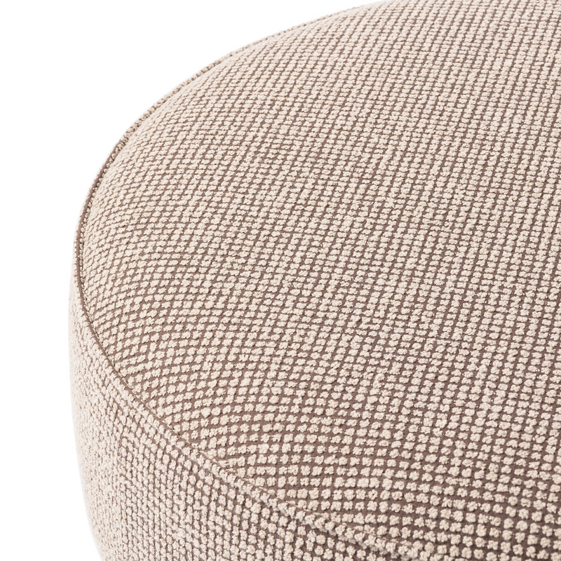 Sinclair Large Round Ottoman - Barrow Taupe