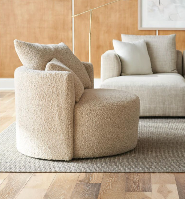 Leander Chair - Heavy Sand Boucle