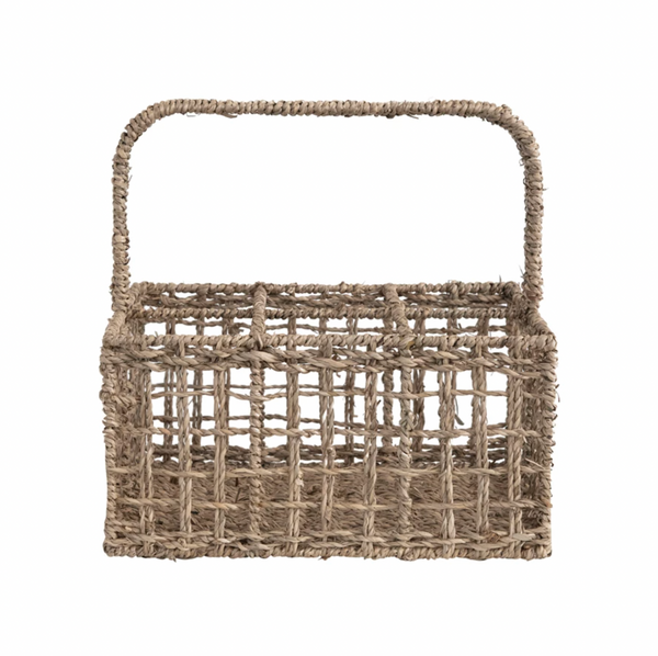 Hand-Woven Seagrass Caddy w/ Handle