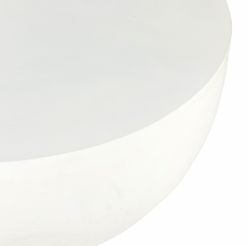 Basil Outdoor Round Coffee Table - Matte White