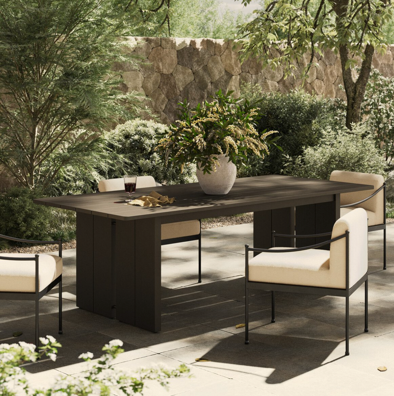 Chapman Outdoor Metal Dining Table-92"