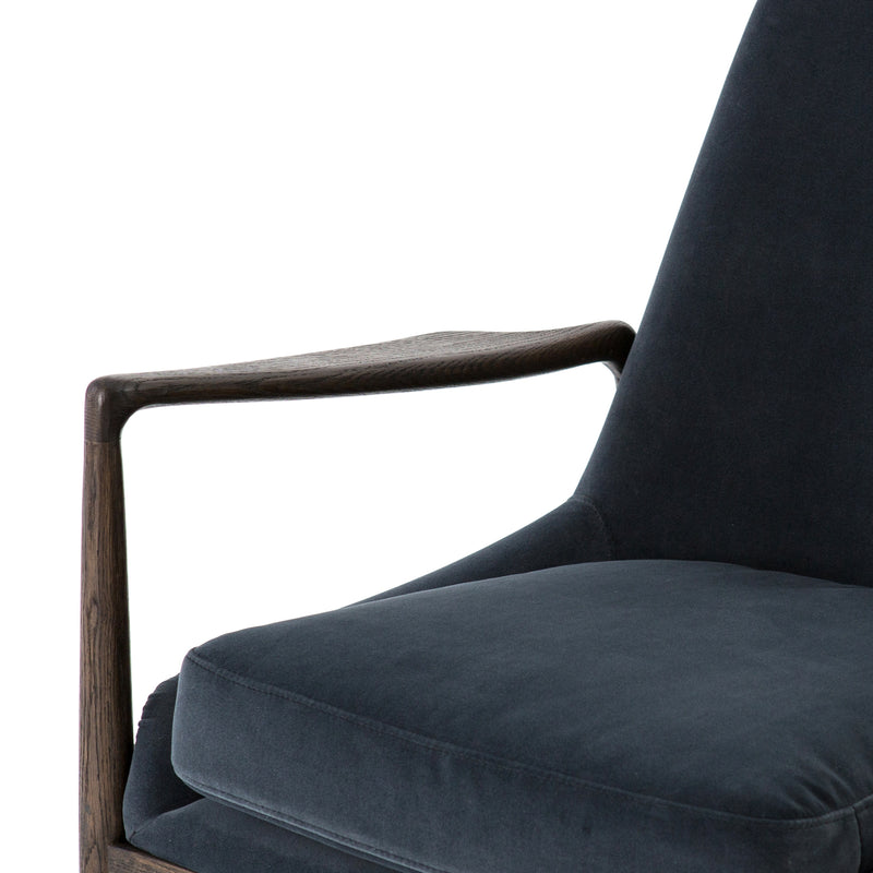 Braden Chair - Modern Velvet Shadow