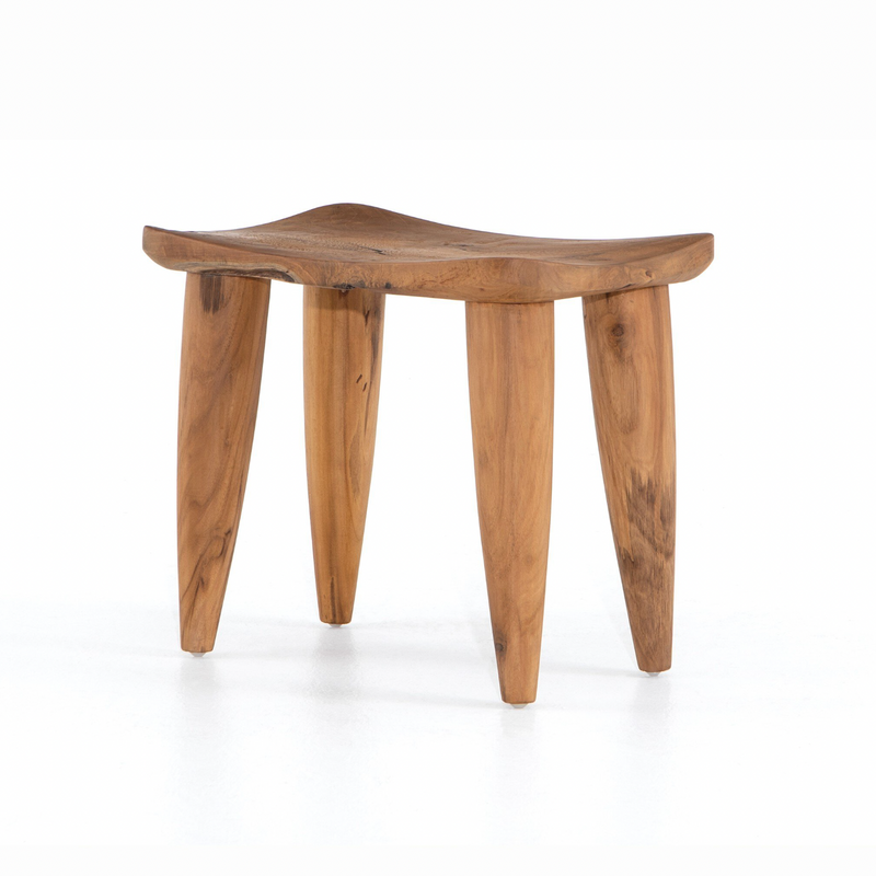 Zuri Outdoor Stool - Aged Natural Teak