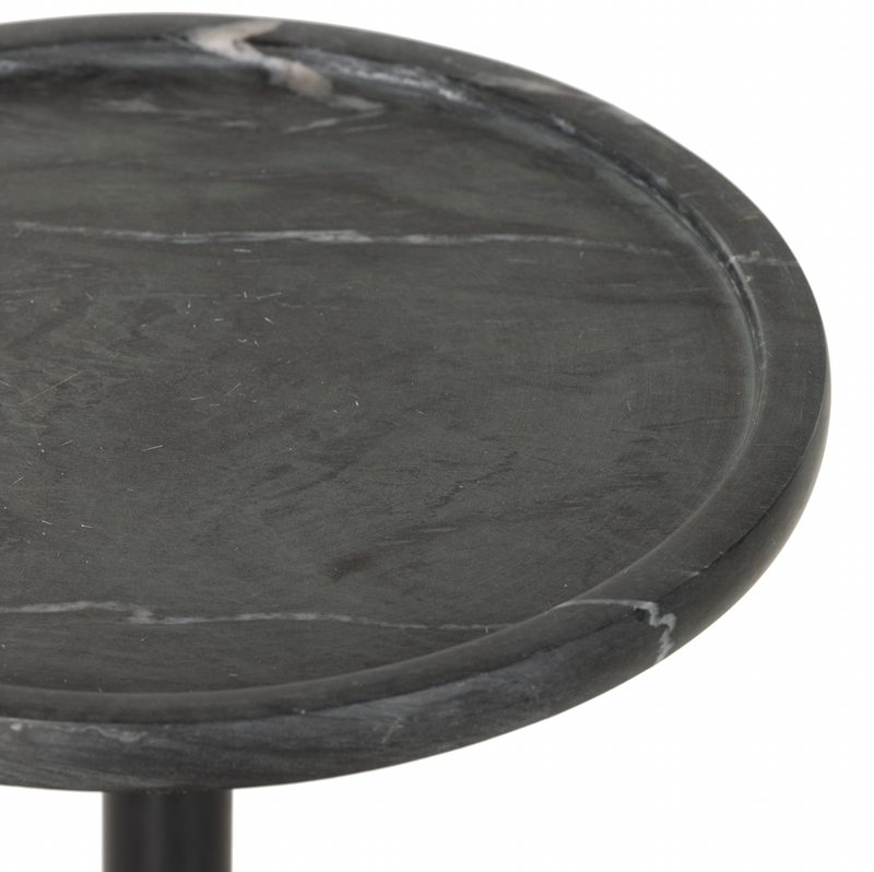 Viola Accent Table - Black Marble