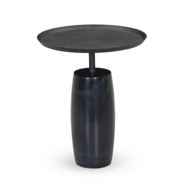 Cronos End Table - Hammered Grey