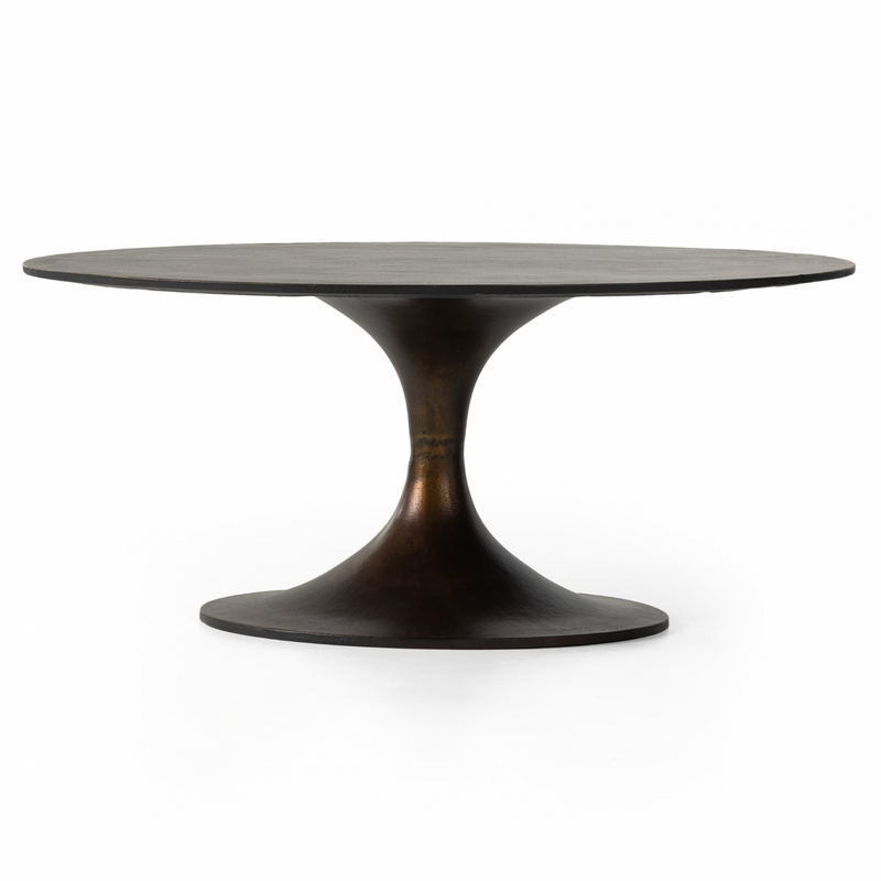 Simone Round Coffee Table - Antique Rust