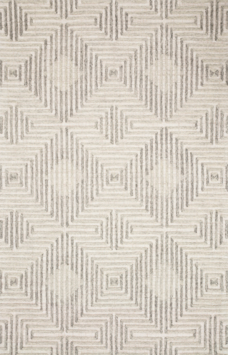 Ehren Grey and Silver Area Rug