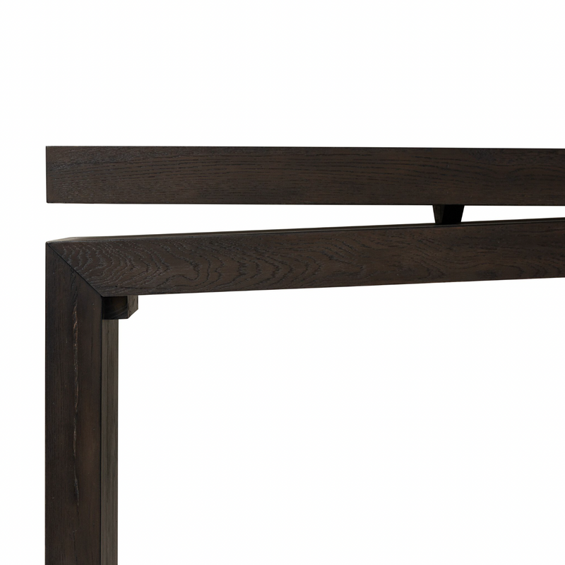 Matthes Oak Console Table - Smoked Black