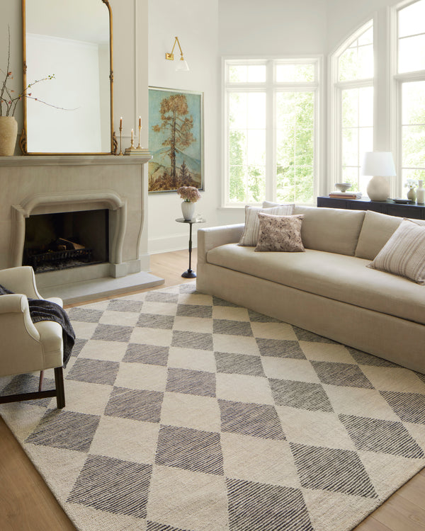 Chris Loves Julia - Francis Beige and Charcoal Area Rug