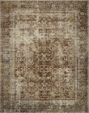 Magnolia Home - Sinclair Washable Rust and Lagoon Area Rug