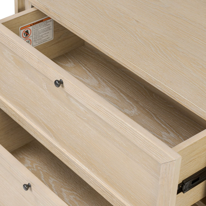 Millie Nightstand - Light Bleach Oak Veneer