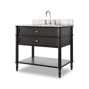Toulouse Single Vanity - Satin Black Veneer