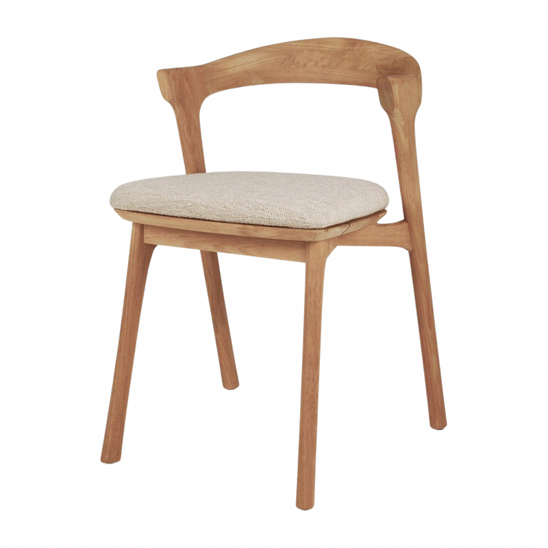 Bok Outdoor Dining Chair with Cushion - Natural