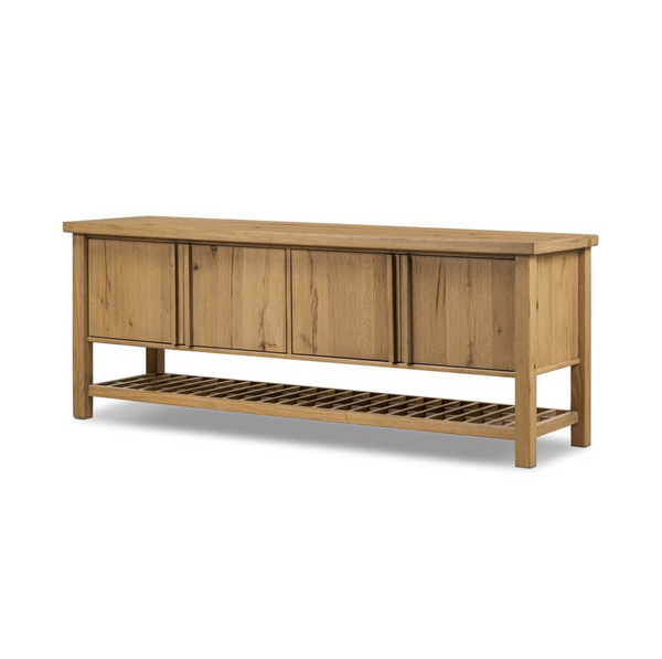 Dalton Media Console - Aged Natural Oak Veneer