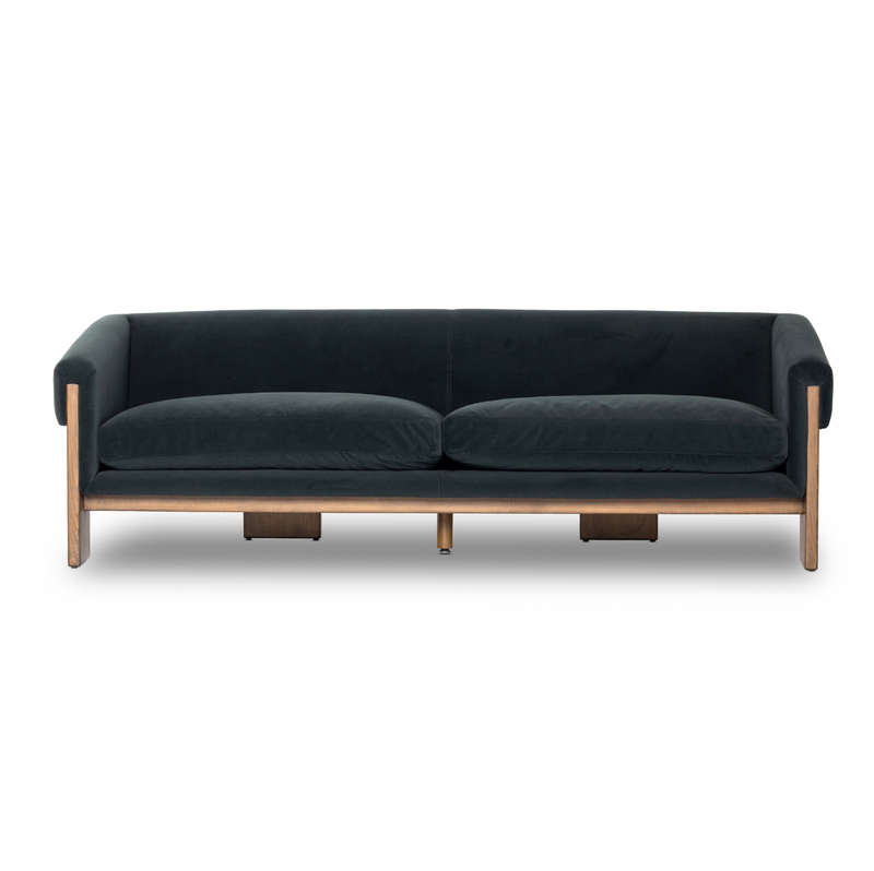 Cairo Sofa - Modern Velvet Smoke