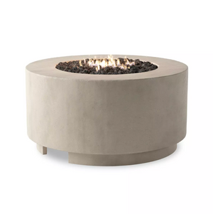 Damian Outdoor Fire Table - Natural Concrete