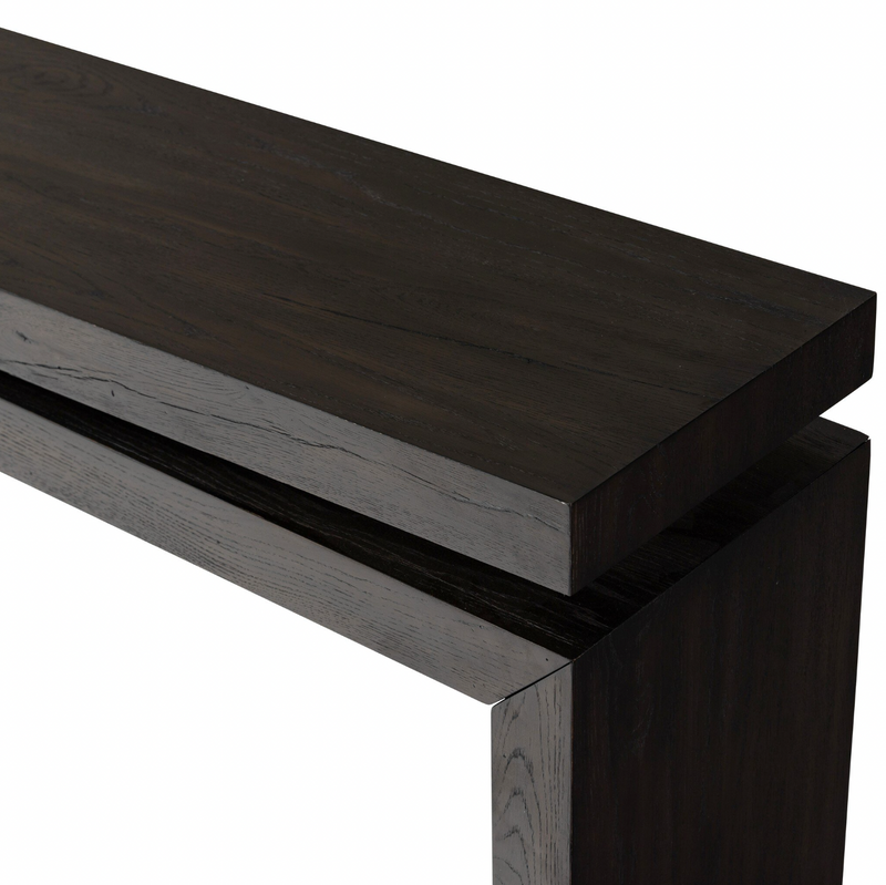Matthes Console Table - Smoked Black Oak