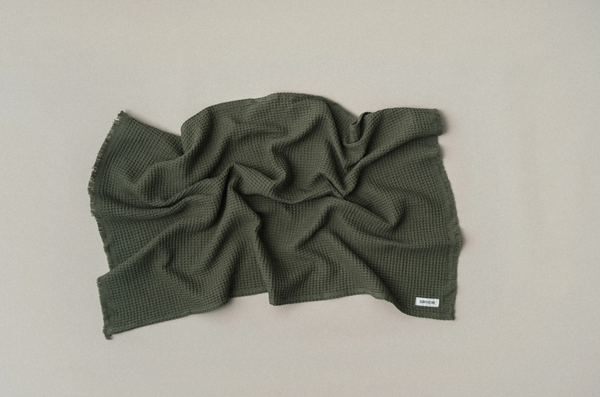 Everyday Waffle Hand Towel - Olive Green