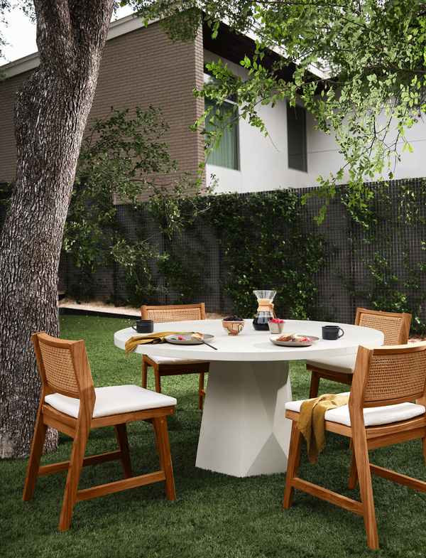 Bowman Outdoor Dining Table - White Concrete