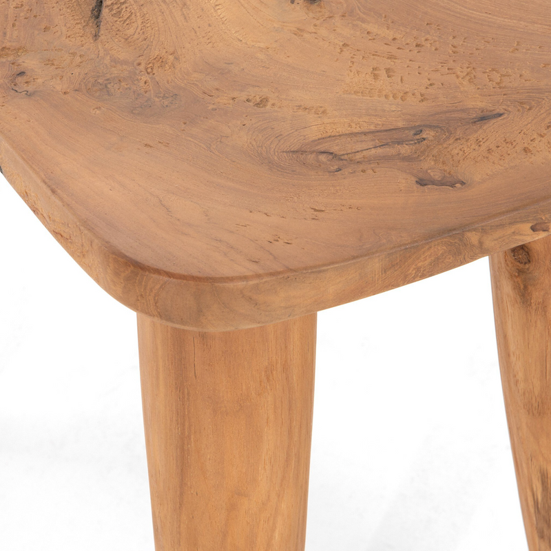 Zuri Outdoor Stool - Aged Natural Teak