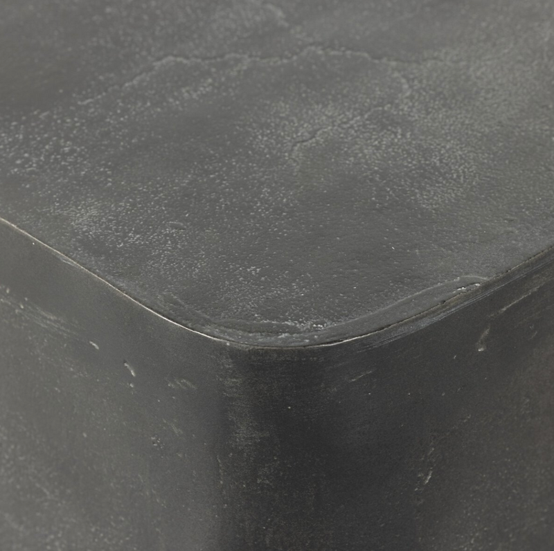 Basil Outdoor Square Drink Table - Aged Grey