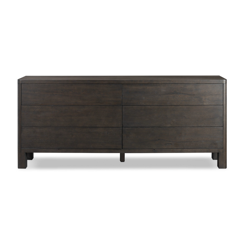 Noeline 6-Drawer Dresser - Smoked Black Oak