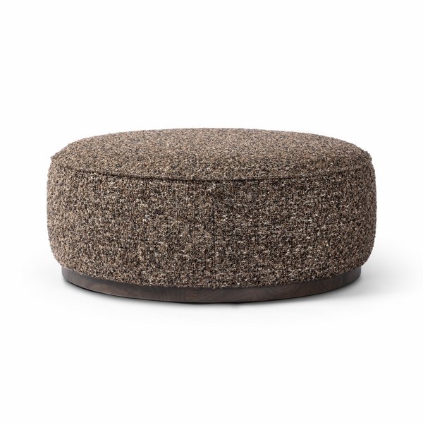 Sinclair Large Round Ottoman - Ivan Granite