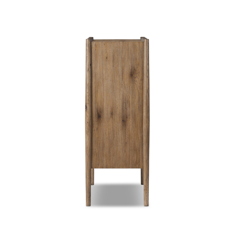 Glenview Bar Cabinet - Weathered Oak
