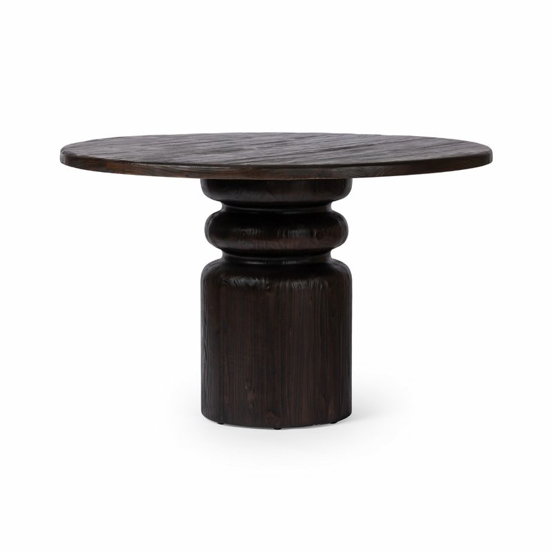 Kerrville Round Dining Table - Burnt Pine