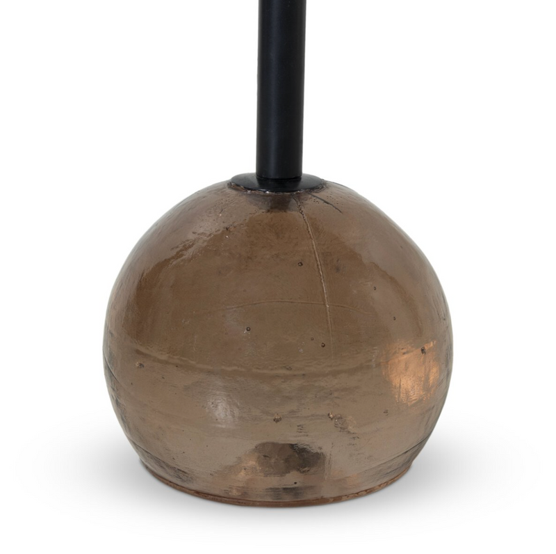 Viola Accent Table - Smoked Brown Cast Glass