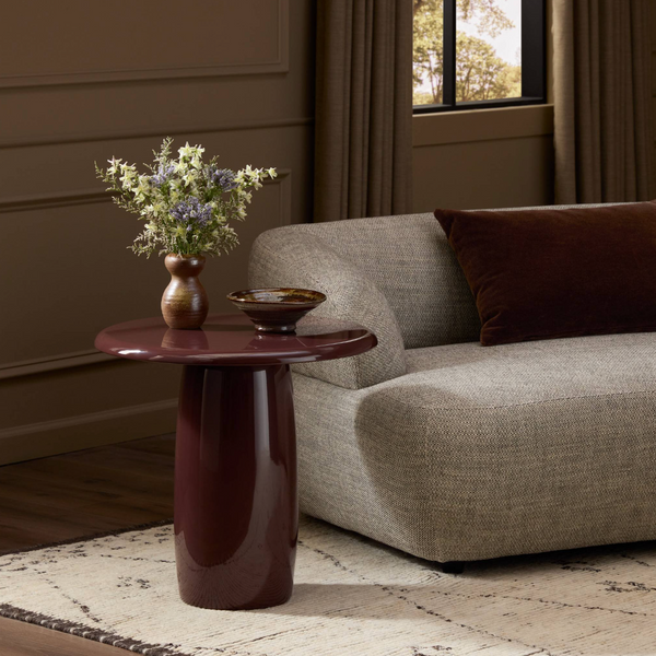Bossa End Table - Plum Lacquer