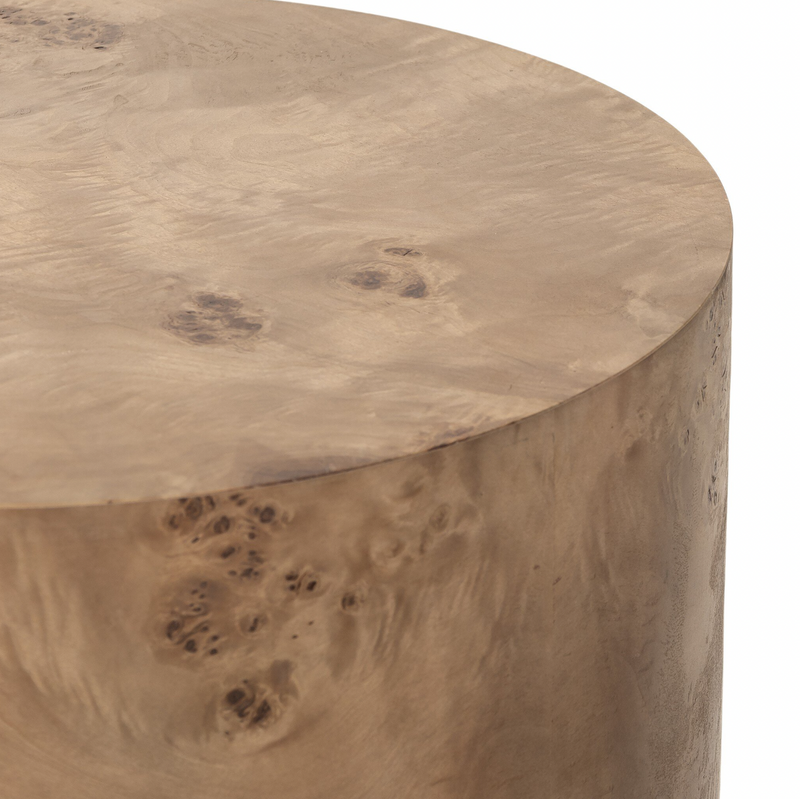 Caya End Table - Caramel Burl