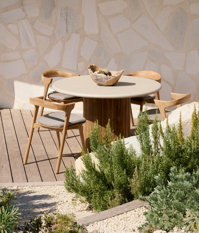 Bok Outdoor Dining Chair with Cushion - Natural