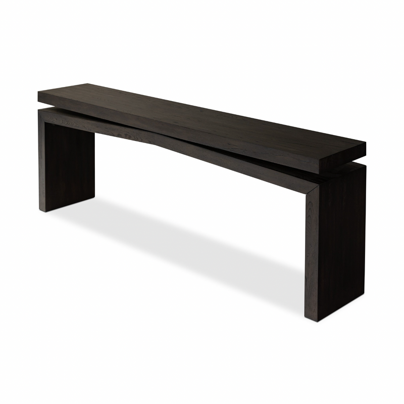 Matthes Console Table - Smoked Black Oak