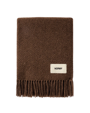 Alpaca Wool Blanket - Cocoa