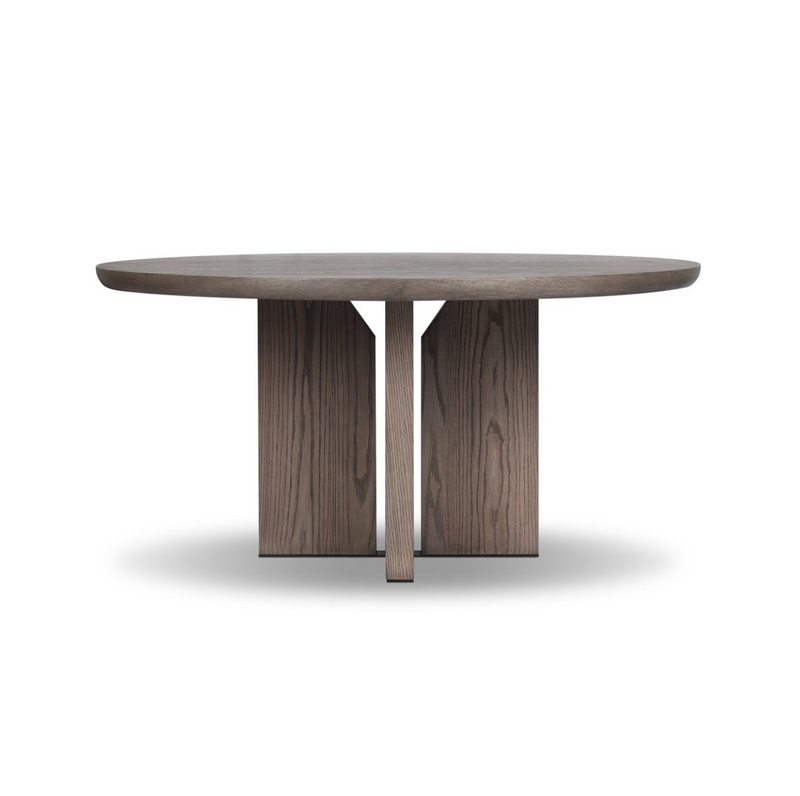 Ernest Round Dining Table - Shale Grey Oak Veneer