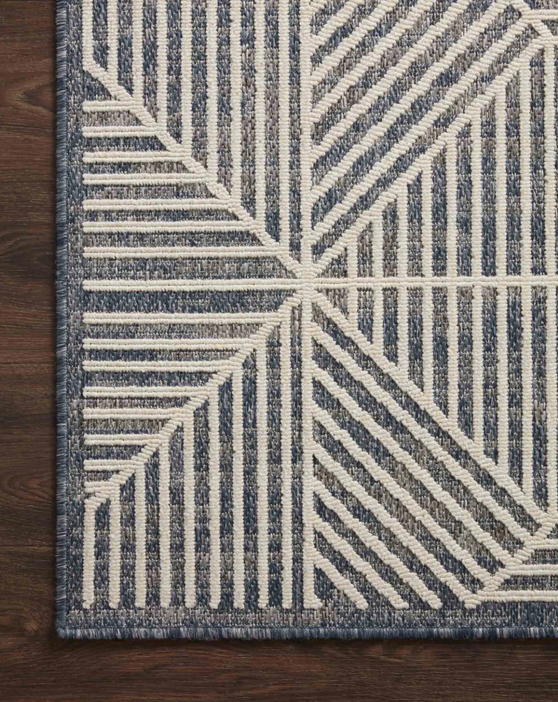 Rainier Denim and Ivory Area Rug