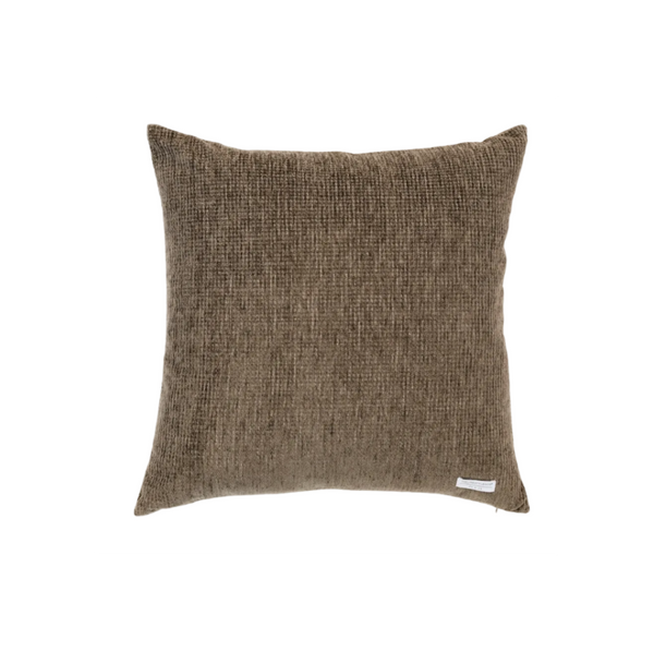 Tobias Chenille Houndstooth Pillow - Olive