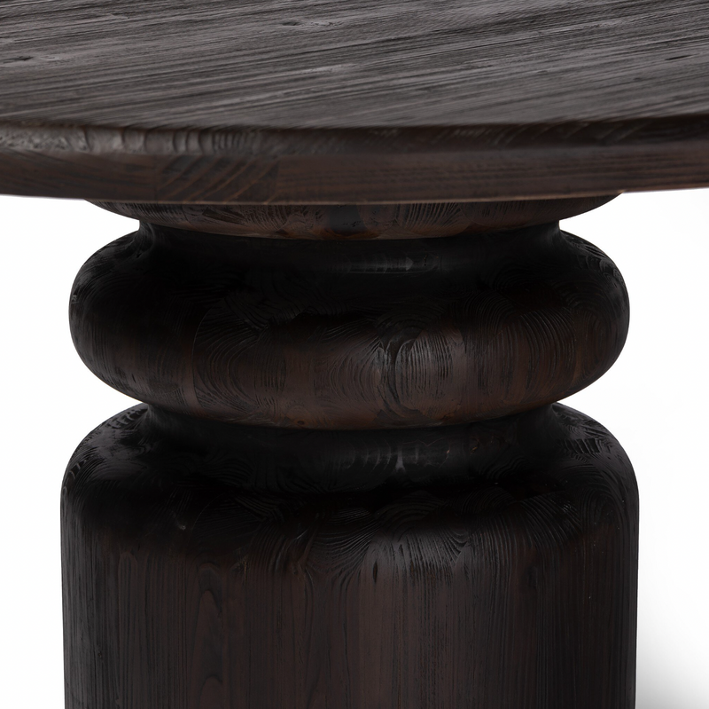 Kerrville Round Dining Table - Burnt Pine