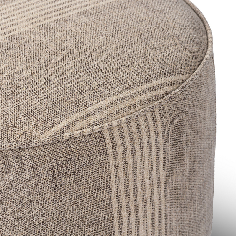 Sinclair Round Ottoman - Manchester Flint