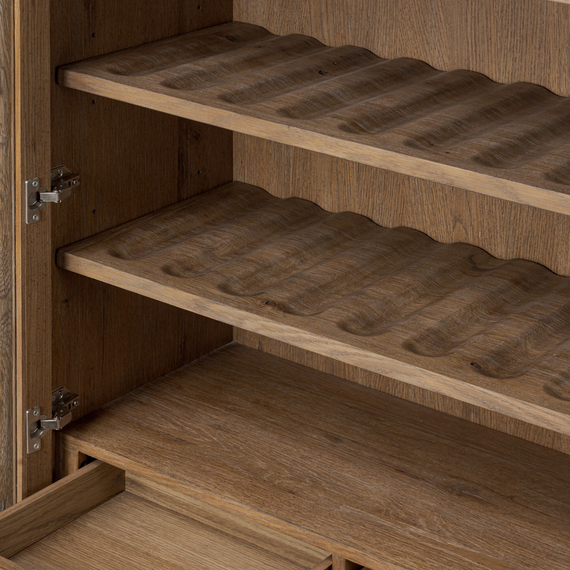 Glenview Bar Cabinet - Weathered Oak